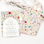 Wildblume Boho Gender Neutral Baby Dusche Einladung