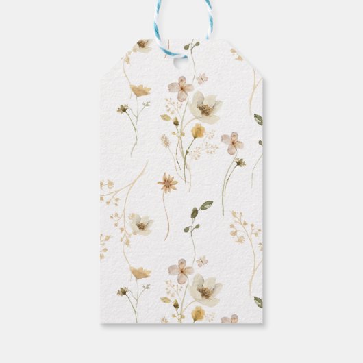 Wildblume Boho Geschenkanhänger (Rückseite)