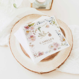 Wildblume Boho Girl Babydusche Serviette