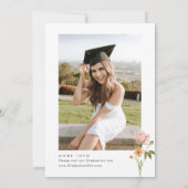 Wildblume Boho Graduation Party Einladung (Rückseite)