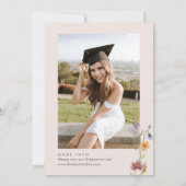 Wildblume Boho Graduation Party Einladung (Rückseite)