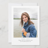 Wildblume Boho Graduation Party Einladung (Rückseite)