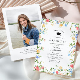 Wildblume Boho Graduation Party Einladung