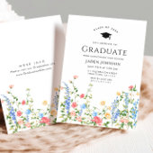 Wildblume Boho Graduation Party Einladung