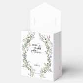 Wildblume Boho Green Gender Neutral Baby Shower Geschenkschachtel (Geöffnet)