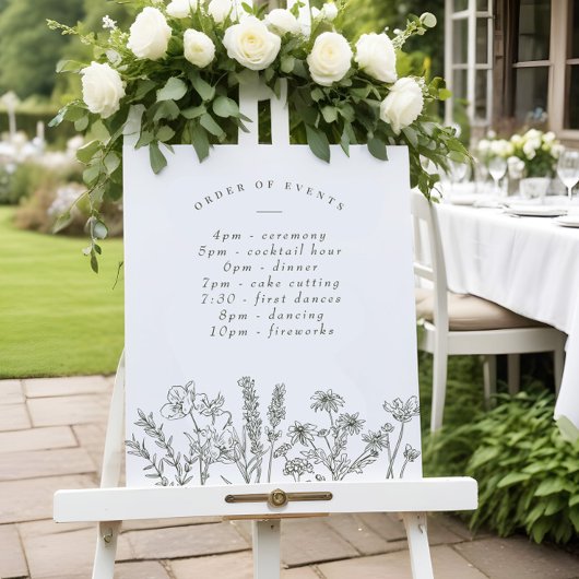 Wildblume Boho Green Wedding Veranstaltungskalende Poster