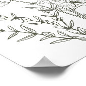 Wildblume Boho Green Wedding Veranstaltungskalende Poster (Ecke)