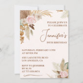 Wildblume Boho Groovy Whimsy 59. Geburtstag Einladung (Vorderseite)