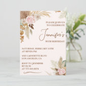 Wildblume Boho Groovy Whimsy 59. Geburtstag Einladung (Stehend Vorderseite)