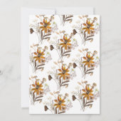 Wildblume Boho Hochzeit im Herbst Einladung (Rückseite)