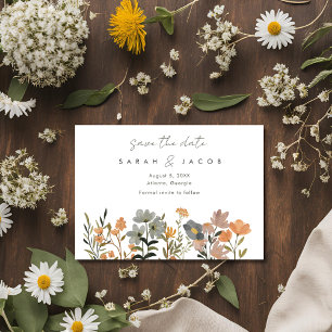 Wildblume Boho Hochzeit im Herbst Foto Save the Da Date