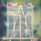 Wildblume Boho Hochzeitsstift Acrylschild (Neutral)