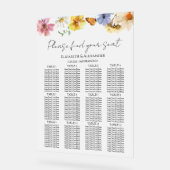 Wildblume Boho Hochzeitsstift Acrylschild (Winkel)