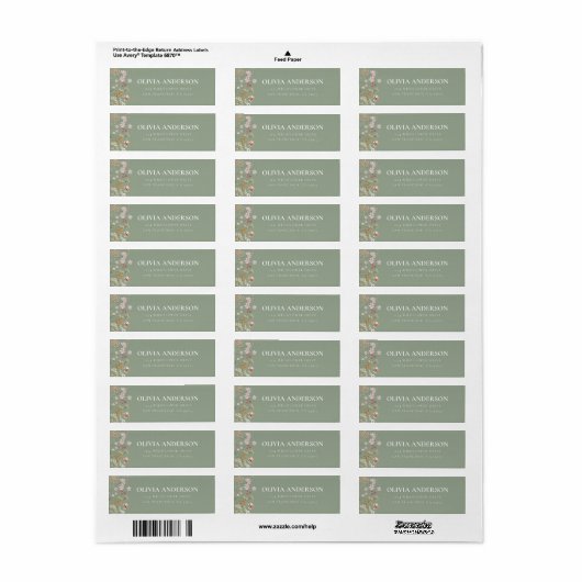 Wildblume Boho in Bloom Garden Rücksendeadresse (Vorne)