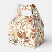 Wildblume Boho Ivory Floral Baby Dusche Geschenkschachtel (Rückseite)