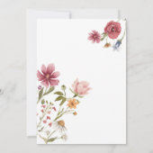 Wildblume Boho Kinderdusche Einladung (Rückseite)