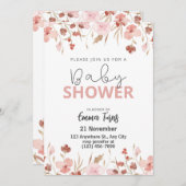 Wildblume Boho Kinderdusche Einladung (Vorne/Hinten)