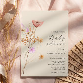 Wildblume Boho Kinderdusche Einladung