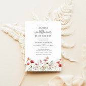 Wildblume Boho Kinderdusche Einladung