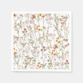 Wildblume Boho Kinderdusche im Blumengarten Serviette (Vorderseite)