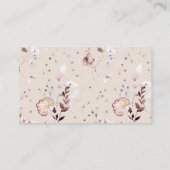 Wildblume boho minimale moderne Baby Dusche Buch Begleitkarte (Rückseite)