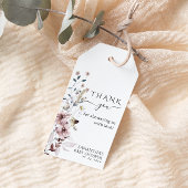 Wildblume boho minimale moderne Baby Dusche Dank Geschenkanhänger