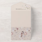 Wildblume boho minimalistisches modernes Brautpart All In One Einladung (Außenbereich)