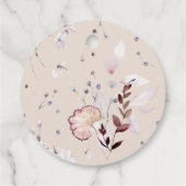 Wildblume boho moderne Baby Dusche Pop Wenn sie Geschenkanhänger (Rückseite)