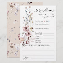 Wildblume boho moderne Baby Showspiele