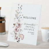 Wildblume boho Modernes Brautparty Willkommen Sockelschild (In Situ)