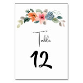 Wildblume Boho Mountain Tischnummer (Vorderseite)