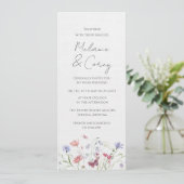 Wildblume Boho Outdoor Digital Wedding Einladung (Stehend Vorderseite)