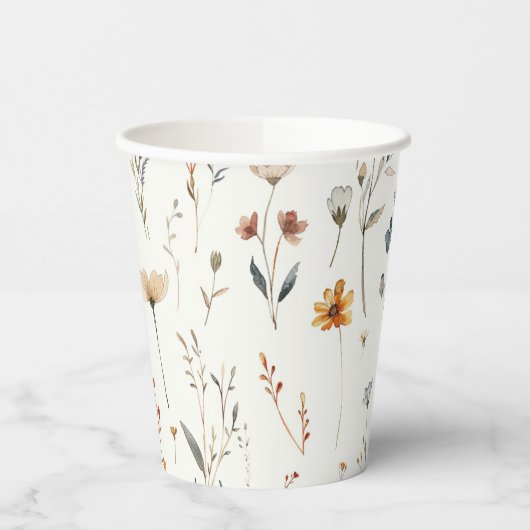 Wildblume boho pappbecher (Links)
