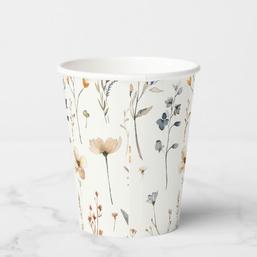 Wildblume boho pappbecher (Rechts)