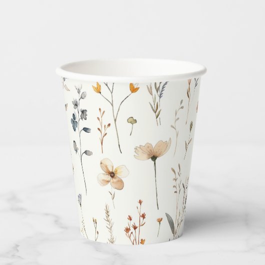 Wildblume boho pappbecher (Vorderseite)
