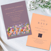 Wildblume Boho Peach Einladung