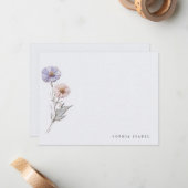 Wildblume Boho Personalisiert Stationery Note Card Mitteilungskarte (Vorderseite/Rückseite Beispiel)