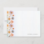Wildblume Boho Personalisiert Stationery Note Card Mitteilungskarte (Vorderseite)