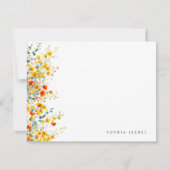 Wildblume Boho Personalisiert Stationery Note Card Mitteilungskarte (Vorderseite)