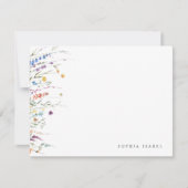 Wildblume Boho Personalisiert Stationery Note Card Mitteilungskarte (Vorderseite)