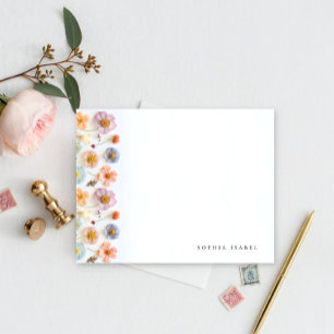 Wildblume Boho Personalisiert Stationery Note Card Mitteilungskarte
