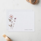 Wildblume Boho Personalisiert Stationery Note Card Mitteilungskarte (Vorderseite/Rückseite Beispiel)