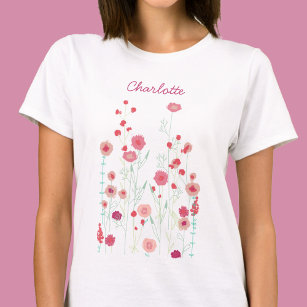 Wildblume Boho Personalisiert T-Shirt