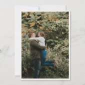 Wildblume Boho Pink Foto Hochzeit speichern das Da Einladung (Rückseite)