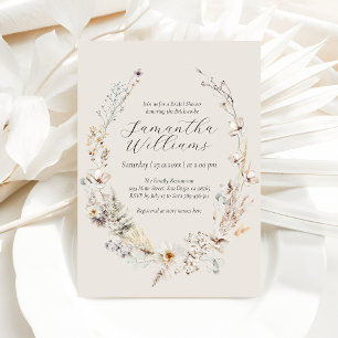 Wildblume Boho Rustic Elegantes Brautparty Einladung