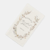 Wildblume Boho Rustic Elegantes Brautparty Serviette (Ecke)