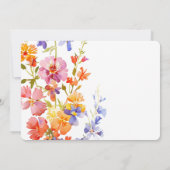 Wildblume Boho Rustic Floral Elegante Hochzeit Save The Date (Rückseite)