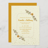 Wildblume Boho Rustica Einladung (Vorne/Hinten)