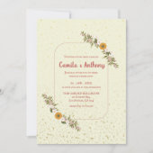 Wildblume Boho Rustica Einladung (Vorderseite)