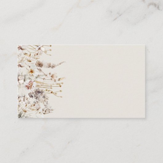 Wildblume Boho Rustikales Brautparty Rezept Begleitkarte (Rückseite)